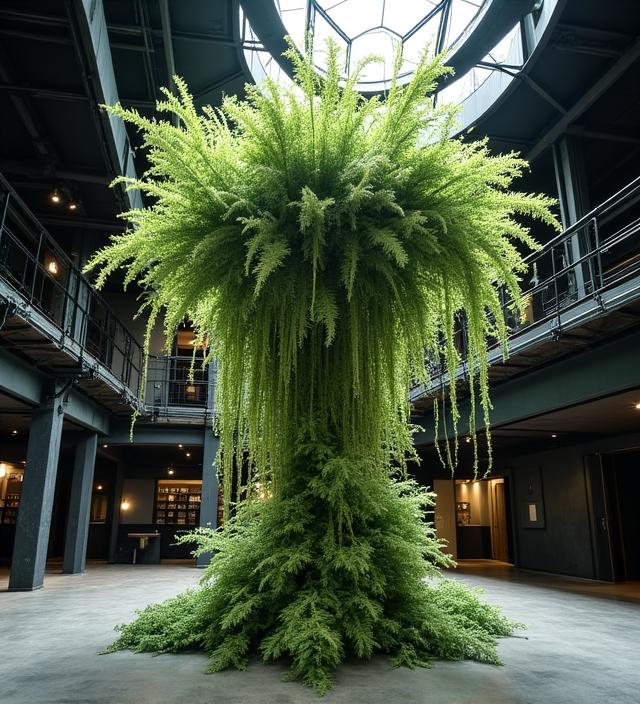 Large scale hanging botanical installation for a London venue