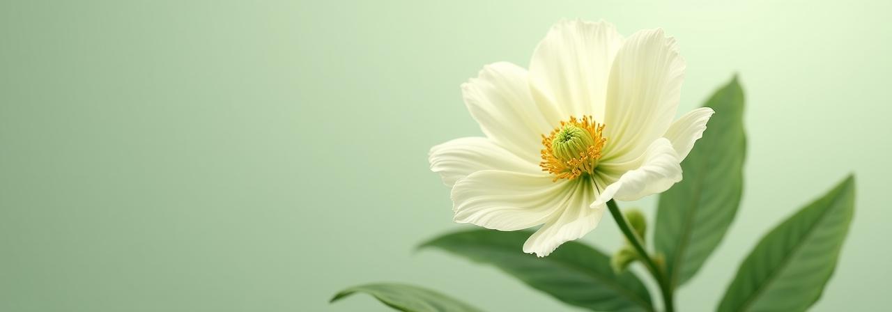 Soft focus of a serene botanical arrangement representing protection and care